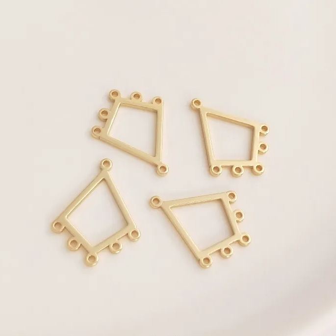 Geometric Frame with Multiple Hanging Rings Accessory for Earrings Making