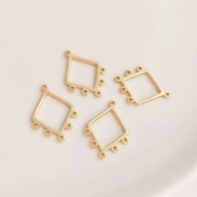 Geometric Frame with Multiple Hanging Rings Accessory for Earrings Making