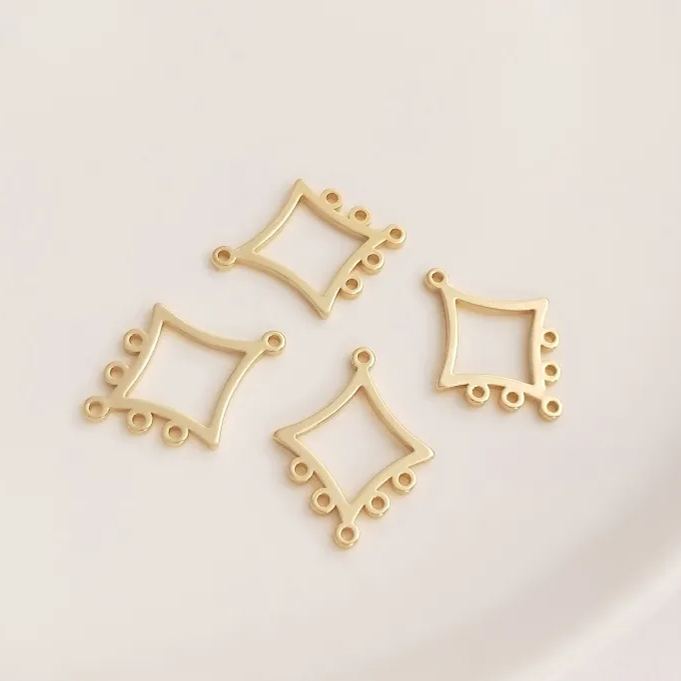 Geometric Frame with Multiple Hanging Rings Accessory for Earrings Making
