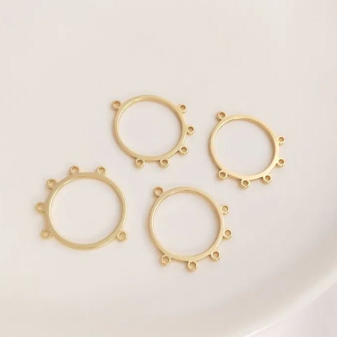 Geometric Frame with Multiple Hanging Rings Accessory for Earrings Making