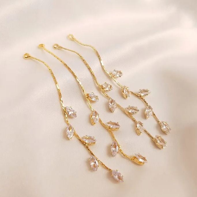 Willow Branch with Zircon Leaves Tassel Accessory