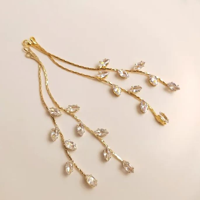 Willow Branch with Zircon Leaves Tassel Accessory