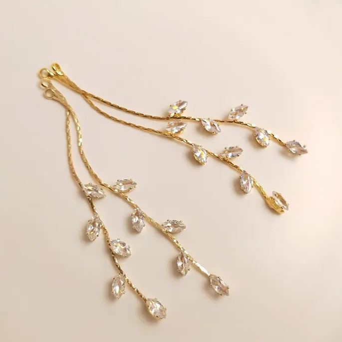 Willow Branch with Zircon Leaves Tassel Accessory