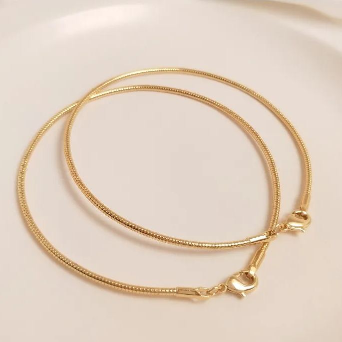 14k Gold Plated Memory Steel Hard Wire Bracelet and Necklace Accessory