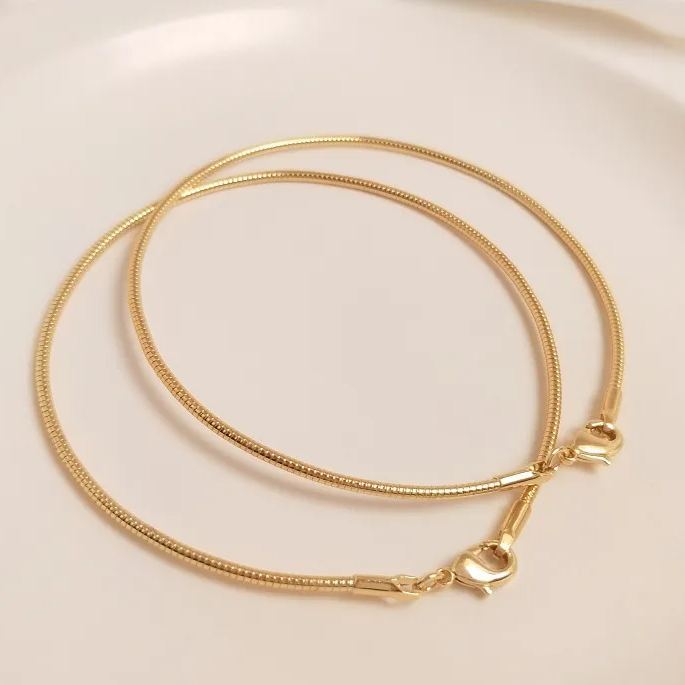 14k Gold Plated Memory Steel Hard Wire Bracelet and Necklace Accessory