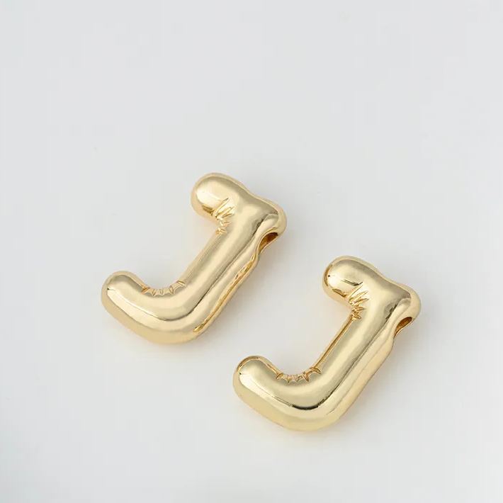 14k Gold Plated Balloon Style 3D 26 Letters Charms for Jewelry Making