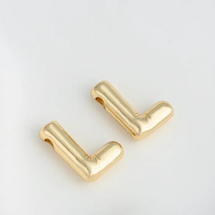 14k Gold Plated Balloon Style 3D 26 Letters Charms for Jewelry Making