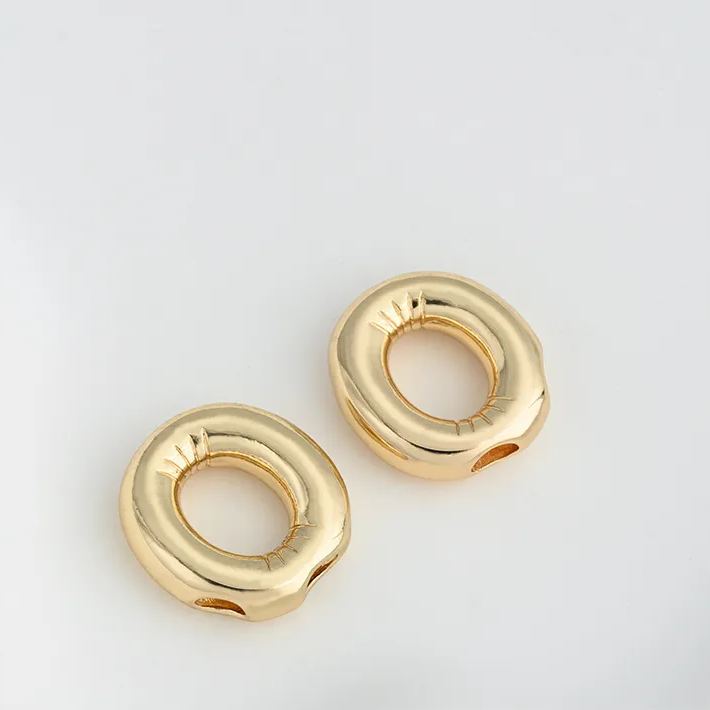 14k Gold Plated Balloon Style 3D 26 Letters Charms for Jewelry Making