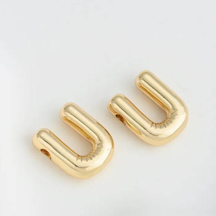 14k Gold Plated Balloon Style 3D 26 Letters Charms for Jewelry Making
