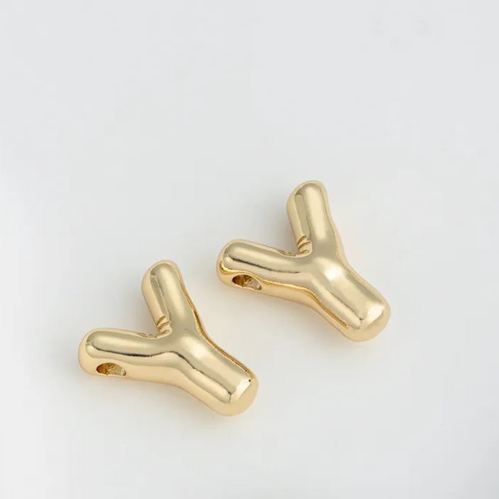 14k Gold Plated Balloon Style 3D 26 Letters Charms for Jewelry Making