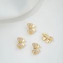 #1 White zircon-Bowknot-Two rows-7*10mm