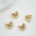 #13 Purple zircon-Butterfly-Three rows-13*12.5mm