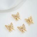 #15 White zircon-Butterfly-Three rows-14*14mm
