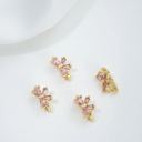 #6 Pink zircon-Butterfly-Three rows-7*12mm