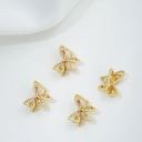 #7 Pink zircon-Butterfly-Three rows-10*12mm