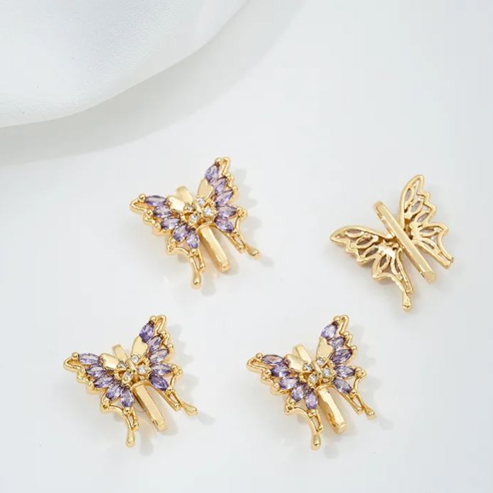 Zircon Inlaid Butterfly Bee Bowknot Spacer Bead Three Rows Two Rows