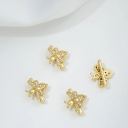 #8 White zircon-Bee-Three rows-10*13mm