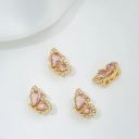 #10 Pink zircon-Butterfly-Three rows-9*13mm