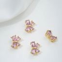 #11 Pink zircon-Butterfly-Three rows-10*13mm