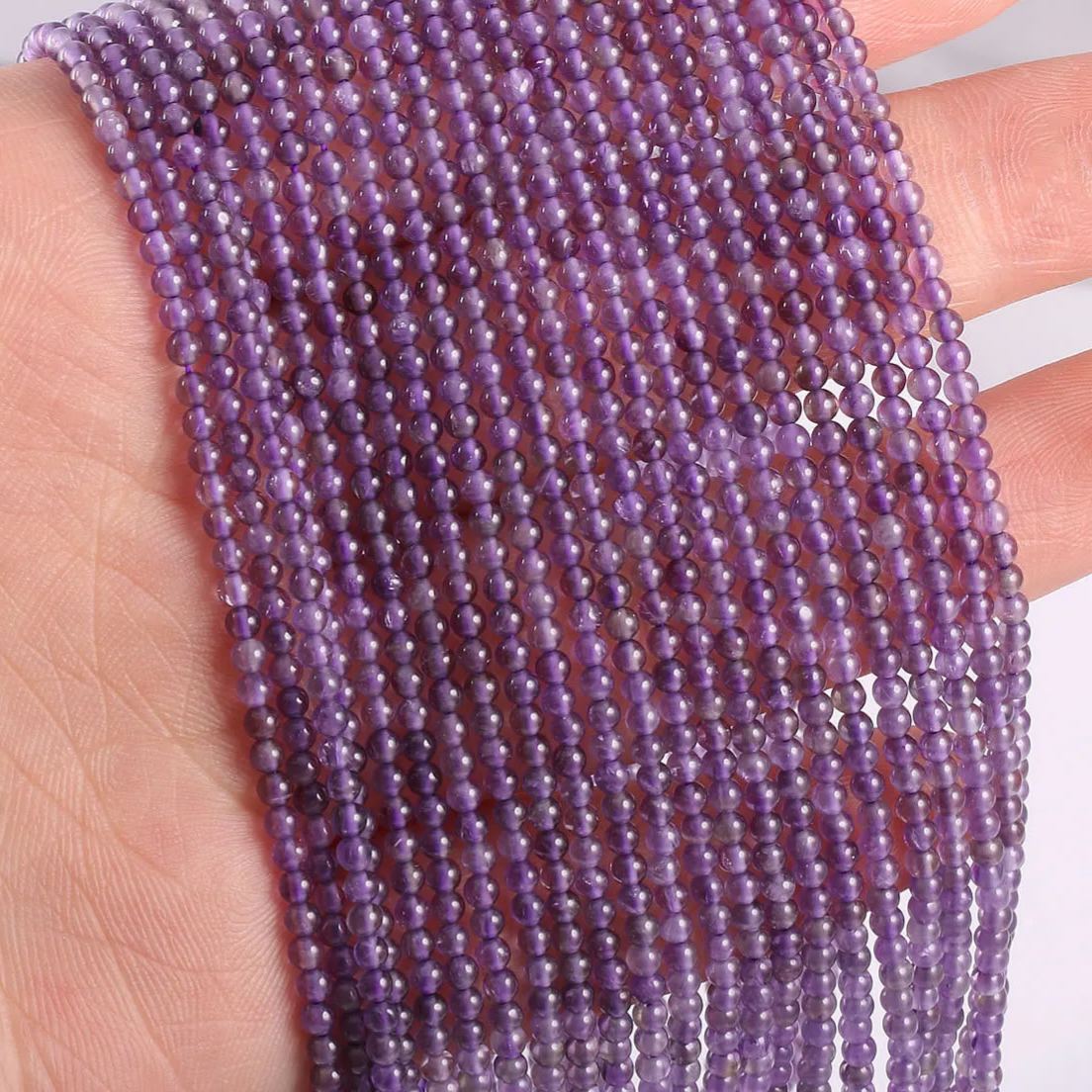 2mm 3mm Mini Natural Gemstone Round Beads Strand