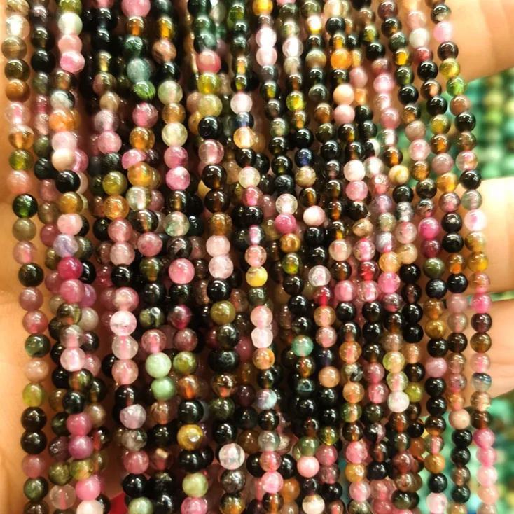 2mm 3mm Mini Natural Gemstone Round Beads Strand