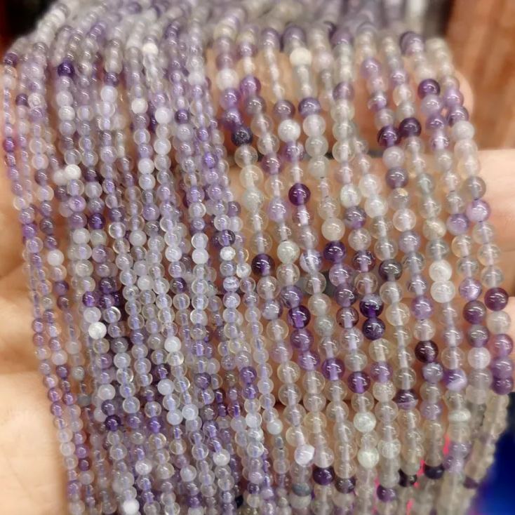2mm 3mm Mini Natural Gemstone Round Beads Strand