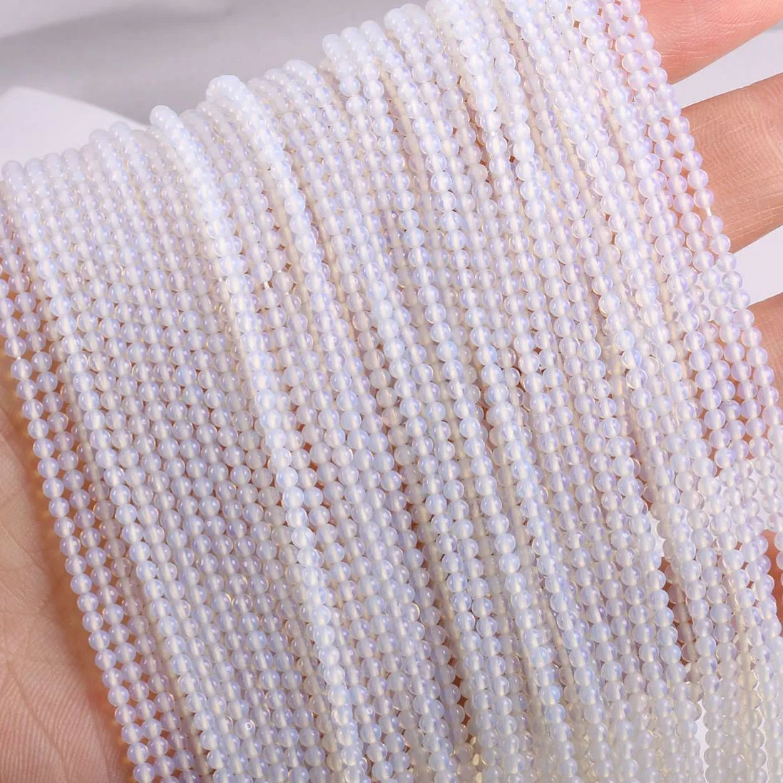 2mm 3mm Mini Natural Gemstone Round Beads Strand