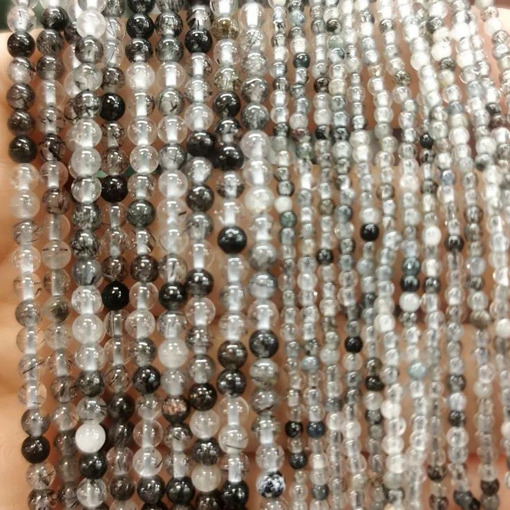 2mm 3mm Mini Natural Gemstone Round Beads Strand