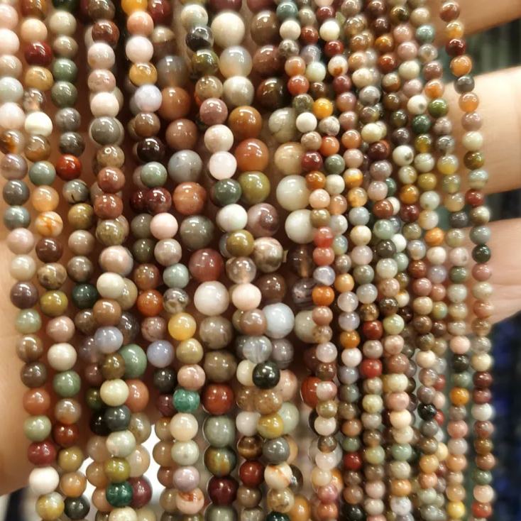 2mm 3mm Mini Natural Gemstone Round Beads Strand