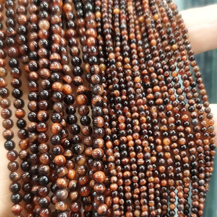 2mm 3mm Mini Natural Gemstone Round Beads Strand