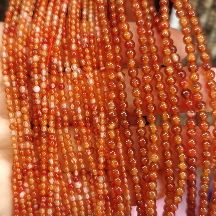 2mm 3mm Mini Natural Gemstone Round Beads Strand