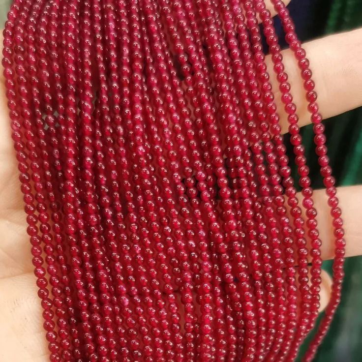 2mm 3mm Mini Natural Gemstone Round Beads Strand