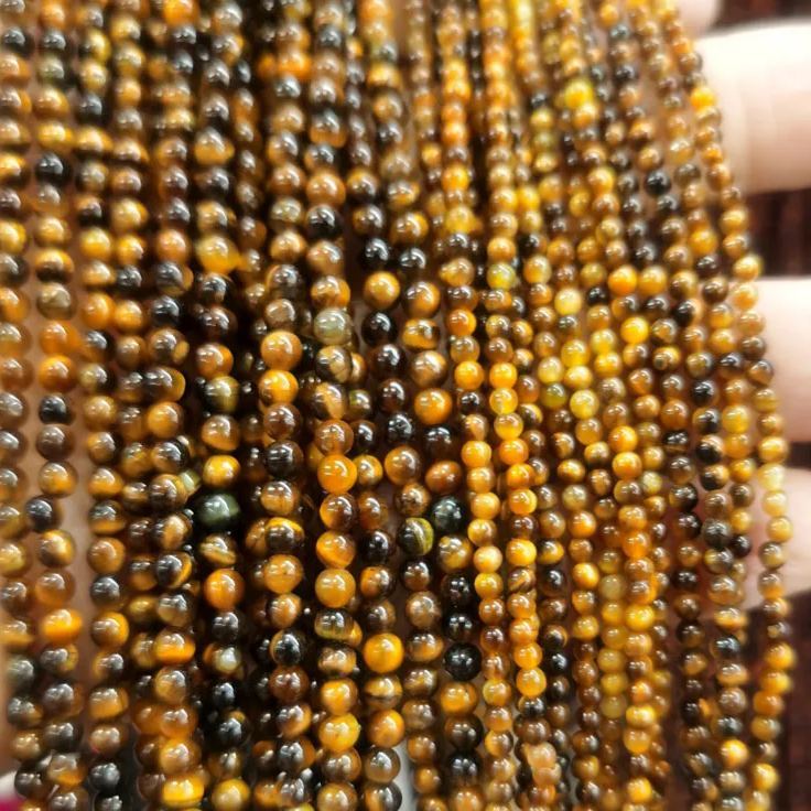 2mm 3mm Mini Natural Gemstone Round Beads Strand