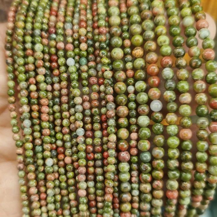 2mm 3mm Mini Natural Gemstone Round Beads Strand