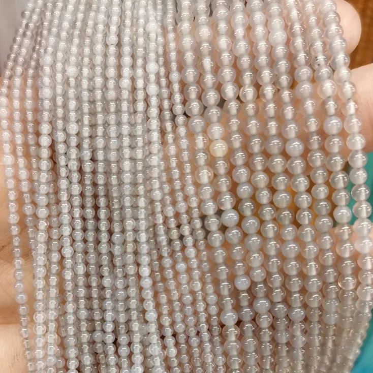 2mm 3mm Mini Natural Gemstone Round Beads Strand