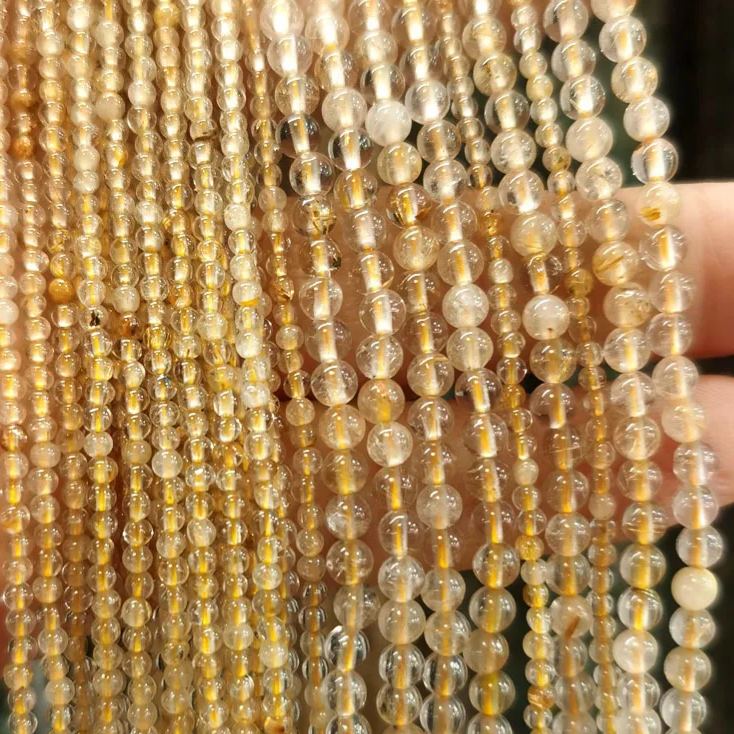 2mm 3mm Mini Natural Gemstone Round Beads Strand