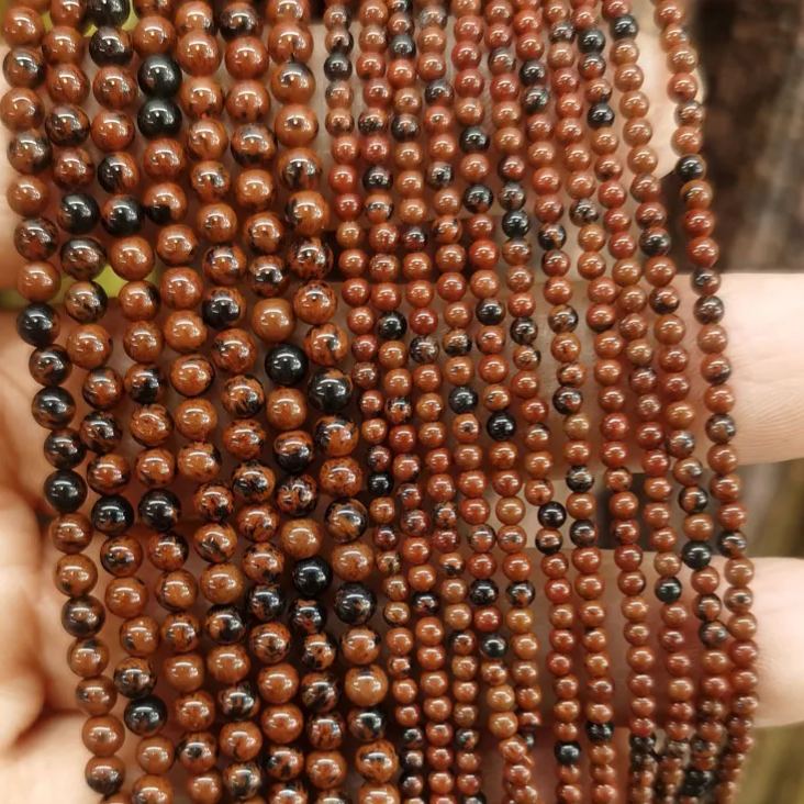 2mm 3mm Mini Natural Gemstone Round Beads Strand