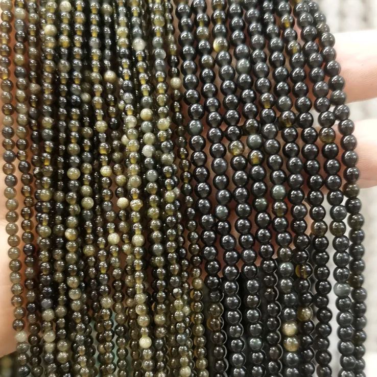 2mm 3mm Mini Natural Gemstone Round Beads Strand