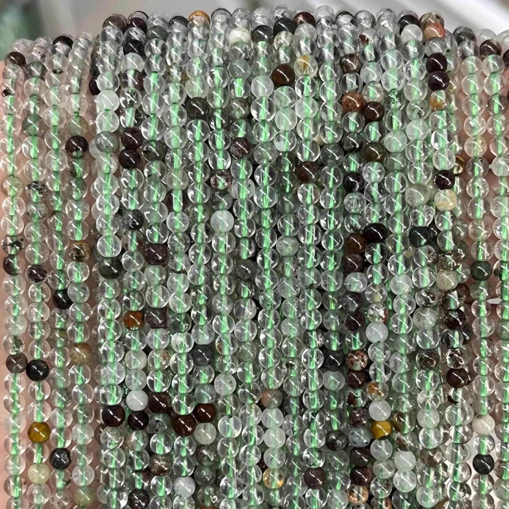 2mm 3mm Mini Natural Gemstone Round Beads Strand