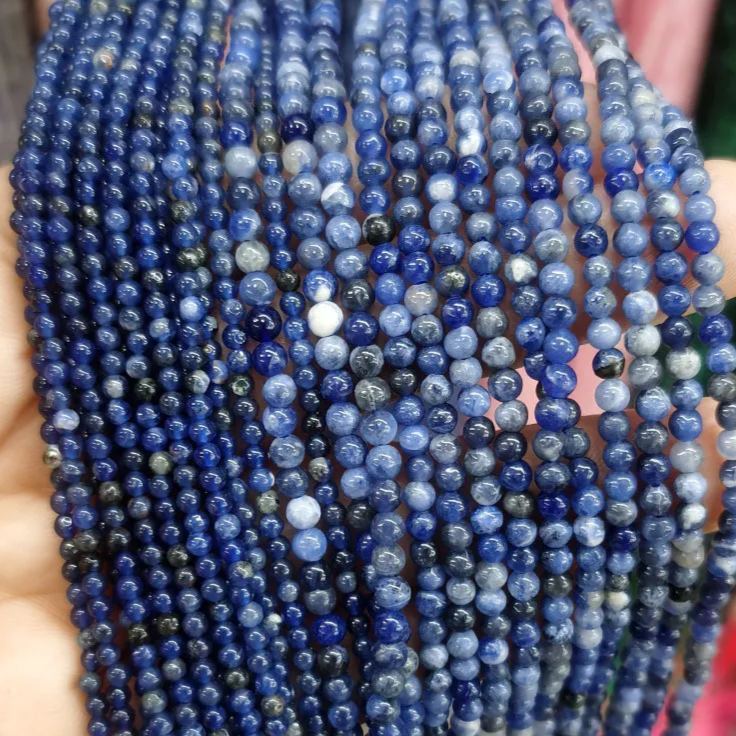 2mm 3mm Mini Natural Gemstone Round Beads Strand