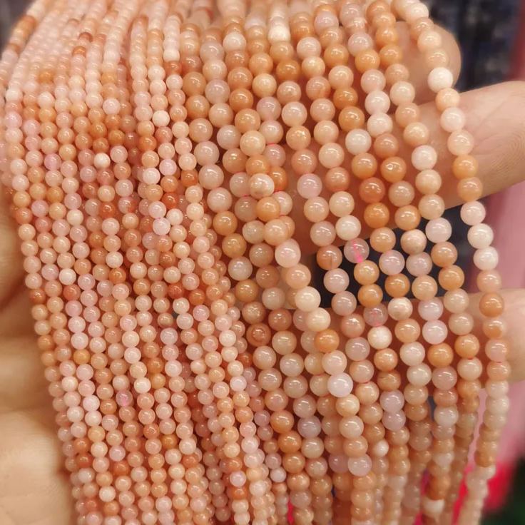 2mm 3mm Mini Natural Gemstone Round Beads Strand