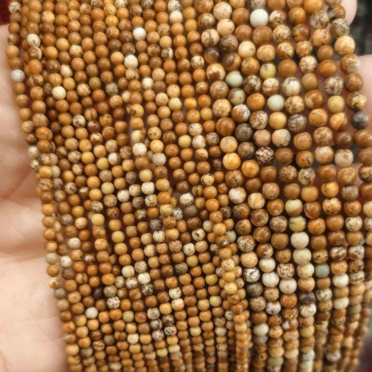 2mm 3mm Mini Natural Gemstone Round Beads Strand