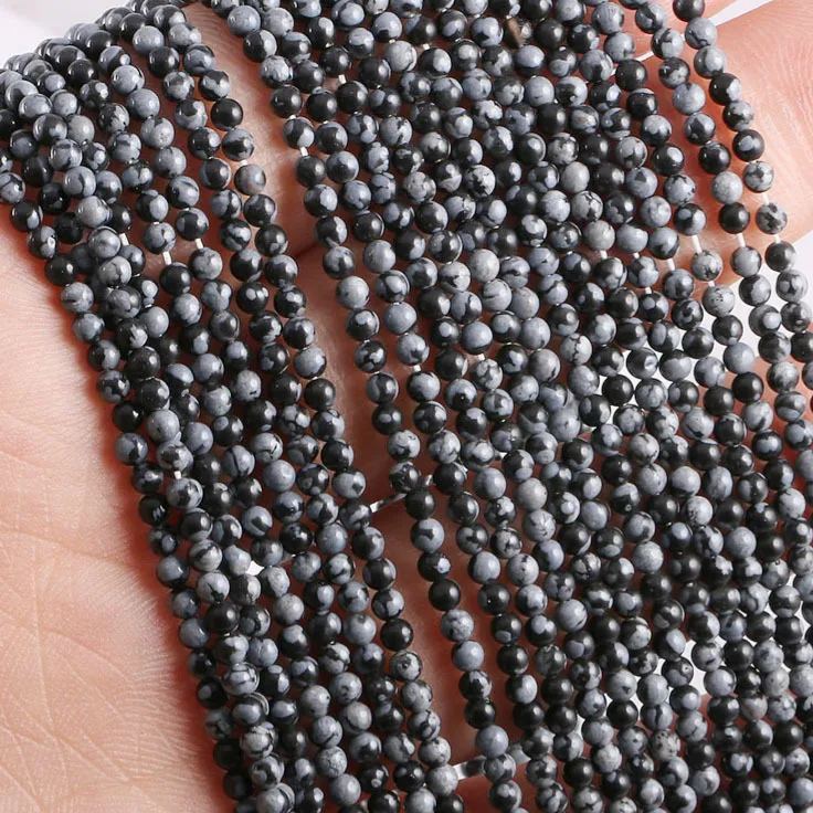 2mm 3mm Mini Natural Gemstone Round Beads Strand