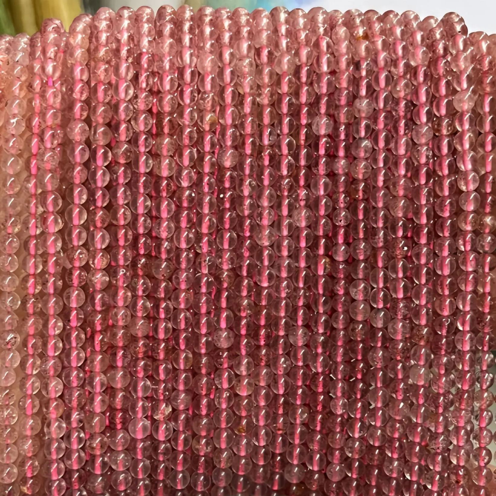 2mm 3mm Mini Natural Gemstone Round Beads Strand