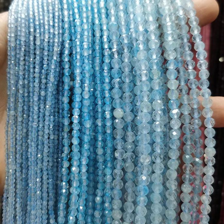 Natural Gemstone 2mm 3mm 4mm Faced Beads Strand