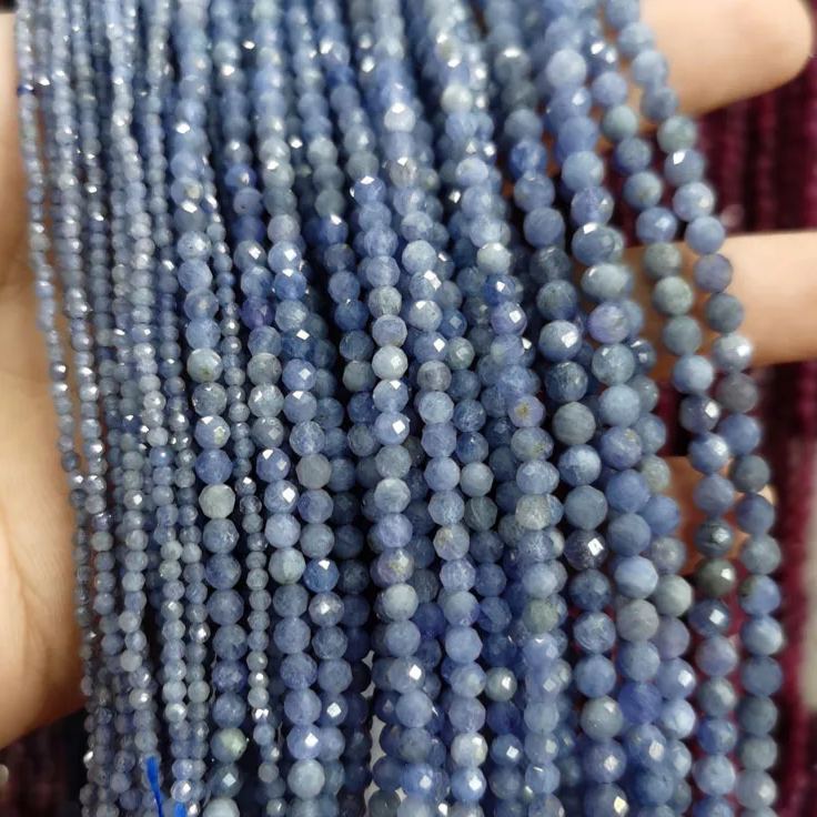 Natural Gemstone 2mm 3mm 4mm Faced Beads Strand