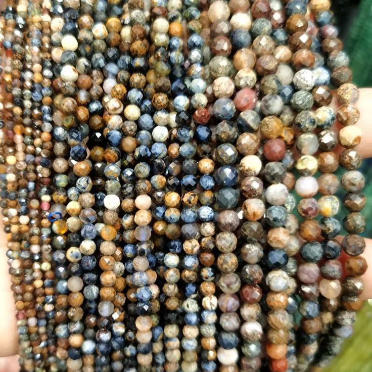 Natural Gemstone 2mm 3mm 4mm Faced Beads Strand