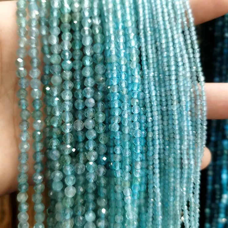 Natural Gemstone 2mm 3mm 4mm Faced Beads Strand