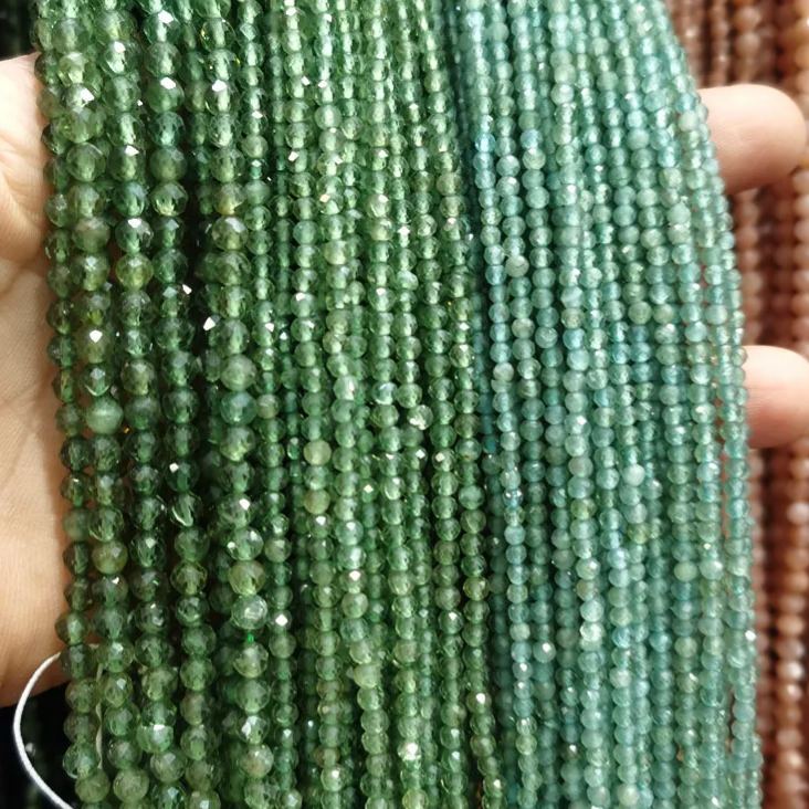 Natural Gemstone 2mm 3mm 4mm Faced Beads Strand