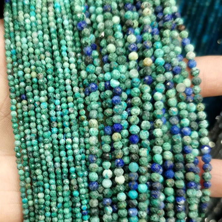 Natural Gemstone 2mm 3mm 4mm Faced Beads Strand